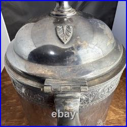 Vintage Rogers & Bro Triple Plate Silver Water Pitcher 13.25 Tall