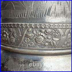 Vintage Rogers & Bro Triple Plate Silver Water Pitcher 13.25 Tall