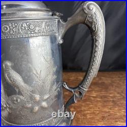 Vintage Rogers & Bro Triple Plate Silver Water Pitcher 13.25 Tall