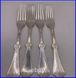 Vintage Rogers Bros 1847 Art Nouveau Perisan Set Of 15 Dinner Forks Silver Plate