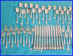 Vintage Rogers Bros 1847 Reflection IS Silverplate Flatware, 60 Pcs, Serv for 12