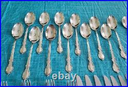 Vintage Rogers Bros 1847 Reflection IS Silverplate Flatware, 60 Pcs, Serv for 12