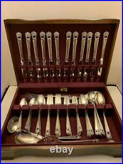 Vintage Rogers Bros Eternally Yours Silverplate Service For 12 With Box
