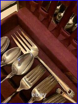 Vintage Rogers Bros Eternally Yours Silverplate Service For 12 With Box