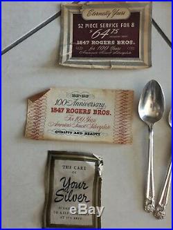 Vintage Rogers Bros. Eternally Yours Silverplate Set 114 Pieces Service for 12