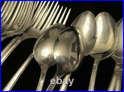 Vintage Rogers Bros Starlight Reinforced Silverplate Silverware Svc for 8 Nice
