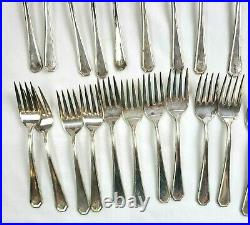Vintage Rogers Bros XII IS Stainless Flatware 69 Piece Set Case Fork Spoon Knife