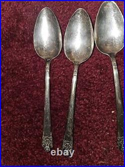 Vintage Rogers DeLuxe Plate Silverware, Precious with Original Peperwork 77 Piec