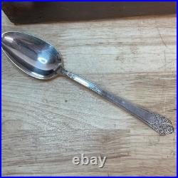 Vintage Rogers DeLuxe Plate Silverware, Precious with Original Storage Set of 52