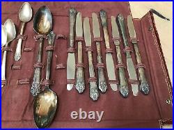 Vintage Rogers Deluxe Silver Plate Service For 8 & Serving Pieces