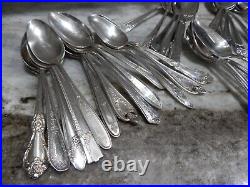 Vintage Rogers Oneida Silver plate Serving Spoon 39 piece Lot Craft Resell