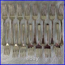Vintage Rogers XII La Touraine Silverplate Flateware Service with Storage Box