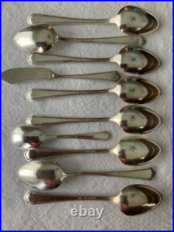 Vintage Rogers XII La Touraine Silverplate Flateware Service with Storage Box