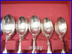 Vintage Set 1847 Rogers Flair Silverplate Flatware 54 pcs svc for 8 withBox