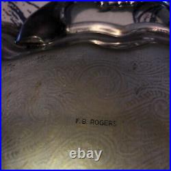 Vintage Silver Claw Foot Serving Platter Fb Rogers