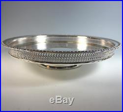 Vintage Silver Plate Lazy Susan with Glass Insert, Silverplate Tray