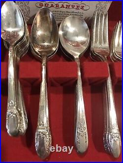 Vintage Silverplate Rogers Bros IS First Love 72 Piece Flatware Set