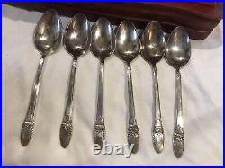 Vintage Silverplate Rogers Bros IS First Love 72 Piece Flatware Set