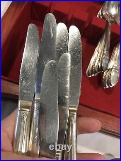 Vintage Silverplate Rogers Bros IS First Love 72 Piece Flatware Set