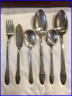 Vintage Silverplate Rogers Bros IS First Love 72 Piece Flatware Set