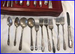 Vintage Silverplate Rogers Bros IS First Love 72 Piece Flatware Set