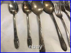 Vintage Silverplate Rogers Bros IS First Love 72 Piece Flatware Set