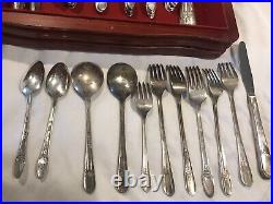 Vintage Silverplate Rogers Bros IS First Love 72 Piece Flatware Set