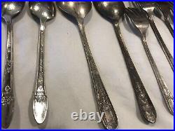 Vintage Silverplate Rogers Bros IS First Love 72 Piece Flatware Set