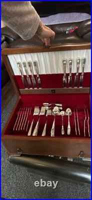 Vintage Silverware Set 82 Pieces, 1847 Roger's Bros Adoration + Mixed Pieces Vintage Silverware Set 82 Pieces, 1847 Roger's Bros Adoration + Mixed Pieces