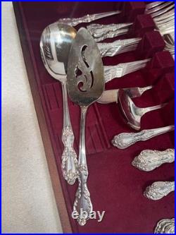 Vintage Silverware Set of 69 in Chest Oneida 1881 Rogers Grand Elegance USA