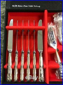 Vintage Stanley Rogers 44 Piece Silver Plate Table Setting Kings Pattern