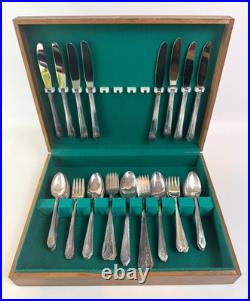 Vintage WM A Rogers Sectional Imperial Silver Plate 50 pc Flatware Set with Chest