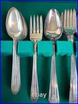 Vintage WM A Rogers Sectional Imperial Silver Plate 50 pc Flatware Set with Chest