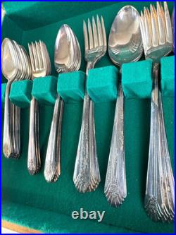 Vintage WM A Rogers Sectional Imperial Silver Plate 50 pc Flatware Set with Chest