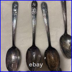 Vintage WM ROGERS & CO Set of 29 Silver Plate Presidential Collectible Spoons