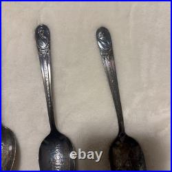 Vintage WM ROGERS & CO Set of 29 Silver Plate Presidential Collectible Spoons