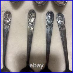 Vintage WM ROGERS & CO Set of 29 Silver Plate Presidential Collectible Spoons