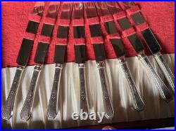 Vintage WM Rogers International Silver Co Flatware 50 Piece withcase silver plated