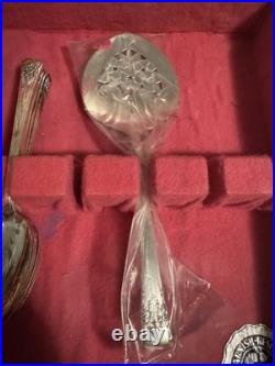 Vintage WM Rogers Mountain Rose Flatware 51 Pcs + 23 bonus pieces silver plated
