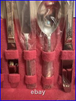 Vintage WM Rogers Mountain Rose Flatware 51 Pcs + 23 bonus pieces silver plated