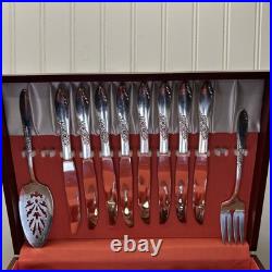 Vintage WM Rogers Oneida Silver Plated First Love Silverware 70 Piece Set Boxed