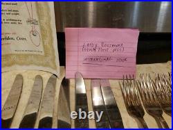 Vintage WM Rogers Silver Plated Flatware 63 Pc Set LADY DENSMORE