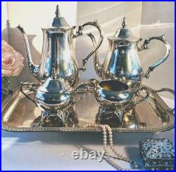 Vintage WM Rogers Silver Plated POLISHED Tea Service Set 6-piece Set EUC/Mint
