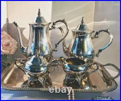 Vintage WM Rogers Silver Plated POLISHED Tea Service Set 6-piece Set EUC/Mint