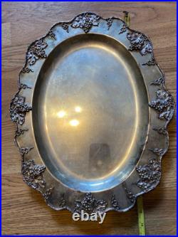 Vintage W M A Rogers Silver Plated Plater 18 Inch Oval Serving Plate Rare