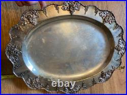 Vintage W M A Rogers Silver Plated Plater 18 Inch Oval Serving Plate Rare
