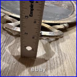 Vintage W Rogers 29 4 1/2 Silver Plate Oval Serving Tray 31 X 19 Ornate Design