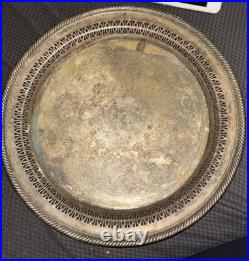Vintage William Rogers #170 Silver Plate Tray 12 1/4