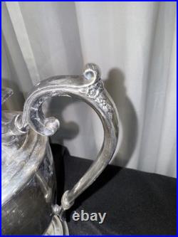 Vintage William Rogers Sterling Plate Coffee Or Tea Withspoon Set EC