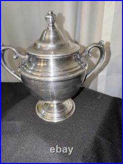Vintage William Rogers Sterling Plate Coffee Or Tea Withspoon Set EC
